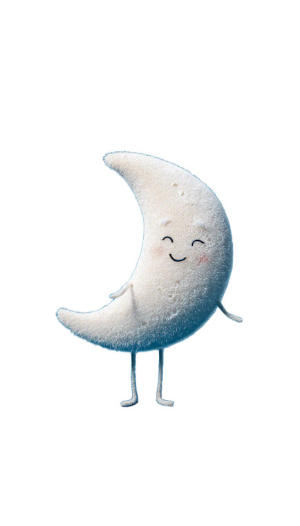 Cute Moon Character V2 Vinyl Car Decal Sticker – Waterproof & UV-Resistant 9.706666666666667"