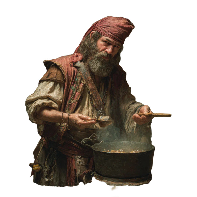 Feisty Pirate Cook Vinyl Car Decal Sticker – Waterproof & UV-Resistant 3.4133333333333336"