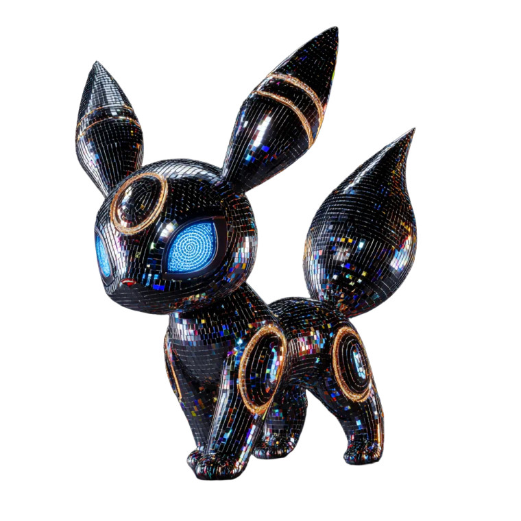 Disco Ball Umbreon Vinyl Car Decal Sticker – Waterproof & UV-Resistant 6.826666666666667"