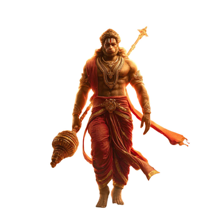 Divine Hanuman Ji Vinyl Car Decal Sticker – Waterproof & UV-Resistant 6.826666666666667"