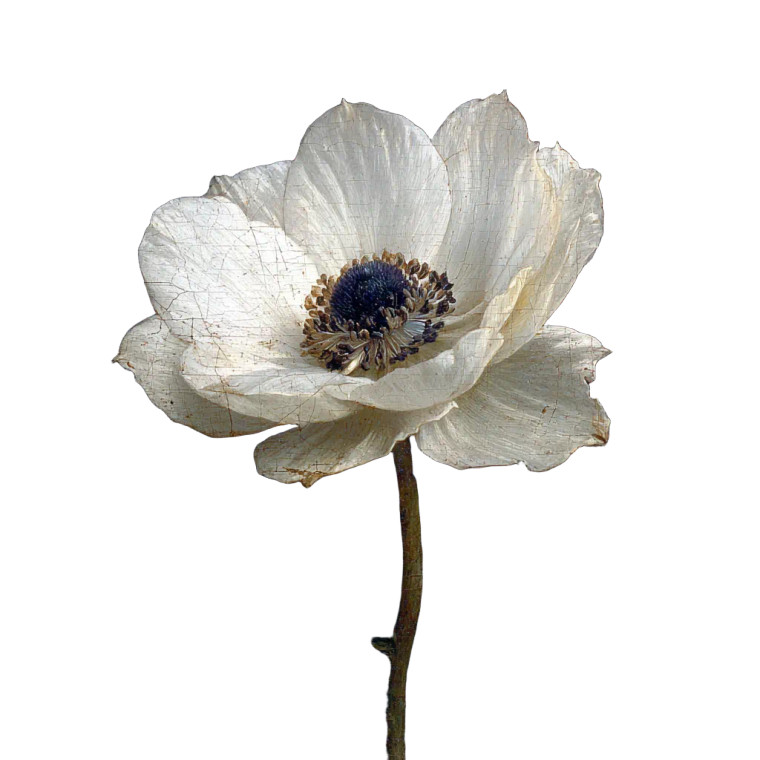 Crown Anemone Flower Vinyl Car Decal Sticker – Waterproof & UV-Resistant 6.826666666666667"