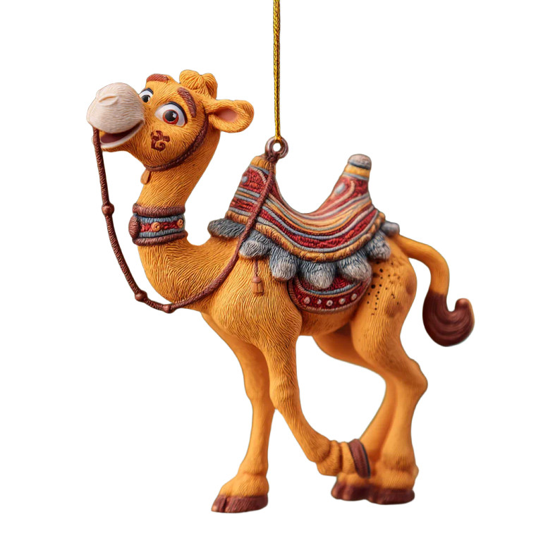 Cartoon Camel Ornament Vinyl Car Decal Sticker – Waterproof & UV-Resistant 3.4133333333333336"
