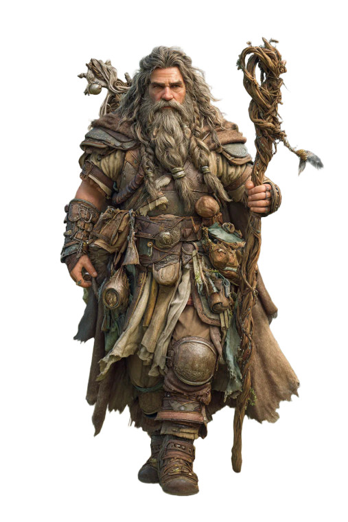 Dwarf Druid Art V3 Vinyl Car Decal Sticker – Waterproof & UV-Resistant 4.4
