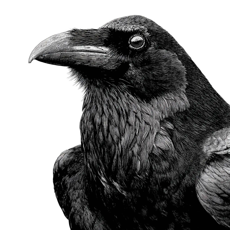 Disgusted Raven Vinyl Car Decal Sticker – Waterproof & UV-Resistant 3.4133333333333336"