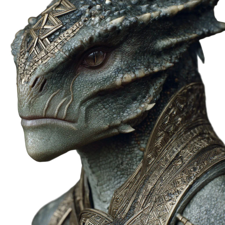 Volcanic Reptilian Alien Vinyl Car Decal Sticker – Waterproof & UV-Resistant 3.4133333333333336"
