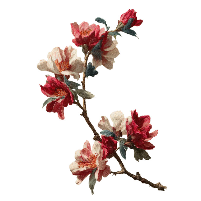 Detailed Flowers Vinyl Car Decal Sticker – Waterproof & UV-Resistant 3.4133333333333336"