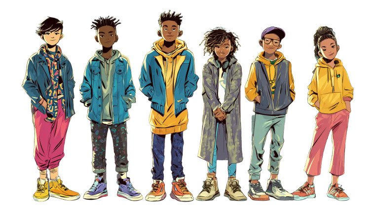 Stylish Diverse Teens Vinyl Car Decal Sticker – Waterproof & UV-Resistant 2.72"