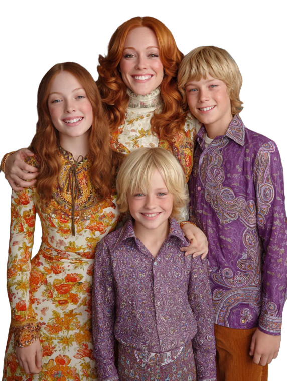 70S Family Portrait Vinyl Car Decal Sticker – Waterproof & UV-Resistant 4.1066666666666665"