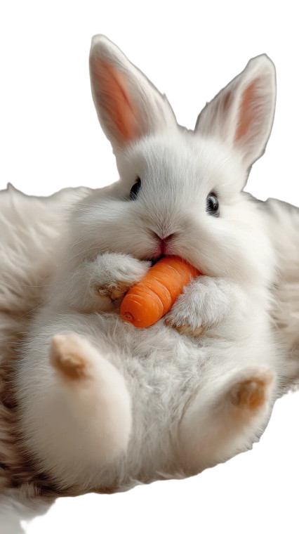 Joyful Bunny Feast Vinyl Car Decal Sticker – Waterproof & UV-Resistant 9.706666666666667"