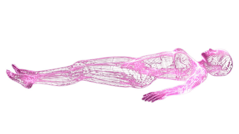 Glowing Wireframe Figure Vinyl Car Decal Sticker – Waterproof & UV-Resistant 2.72"