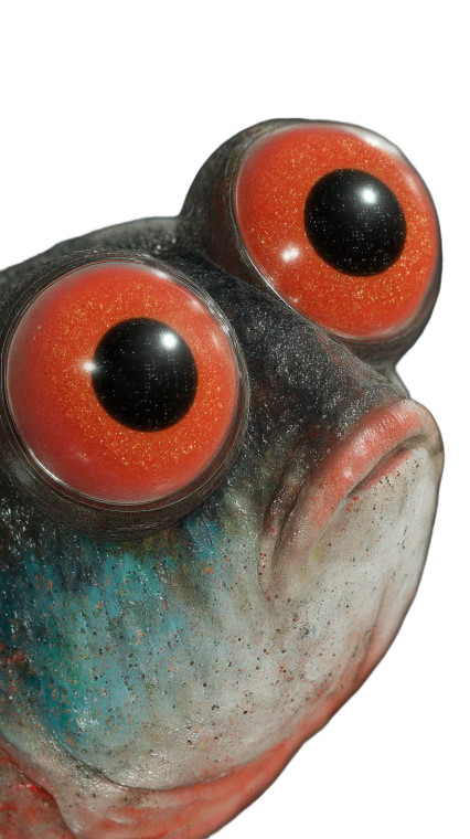 Goofy Fish Vinyl Car Decal Sticker – Waterproof & UV-Resistant 9.706666666666667"