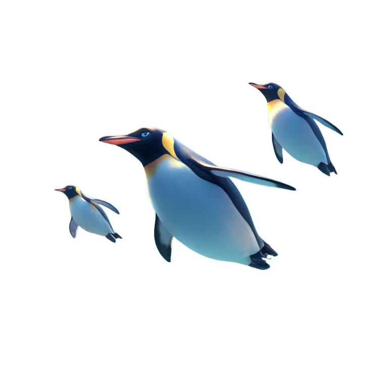 Penguin Underwater Scene Vinyl Car Decal Sticker – Waterproof & UV-Resistant 3.4133333333333336"