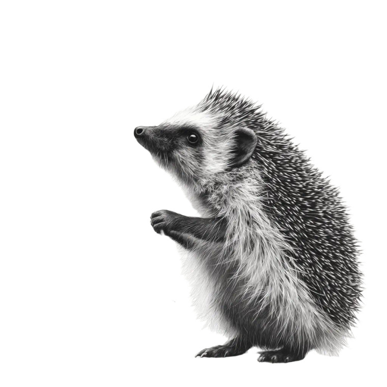 Hedgehog With Dandelion Vinyl Car Decal Sticker – Waterproof & UV-Resistant 3.4133333333333336"