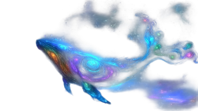 Cosmic Psychedelic Whale Vinyl Car Decal Sticker – Waterproof & UV-Resistant 5.4