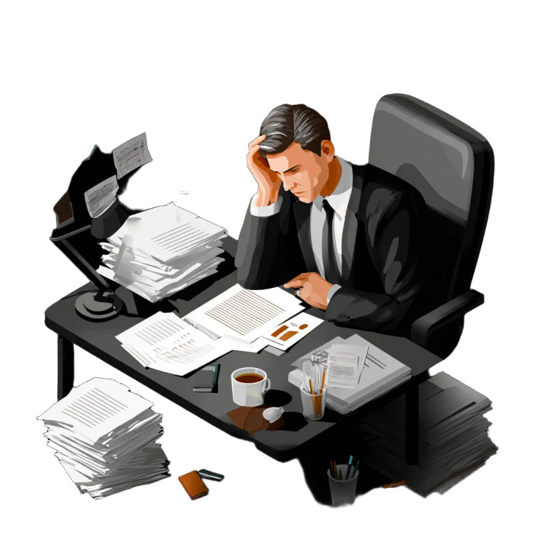 Confused Business Man Vinyl Car Decal Sticker – Waterproof & UV-Resistant 6.826666666666667"