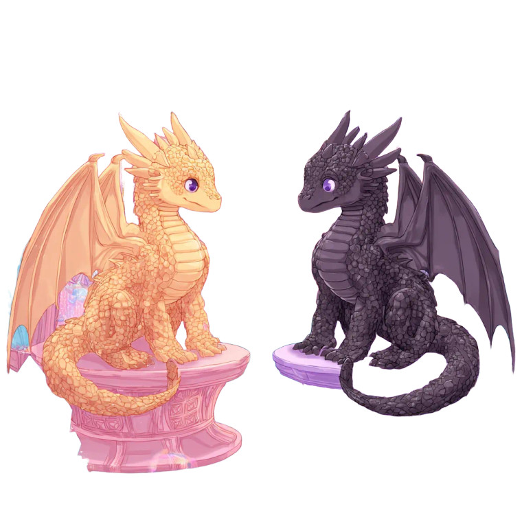Dragon Throne Duo Vinyl Car Decal Sticker – Waterproof & UV-Resistant 6.826666666666667"