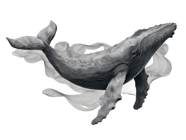 Whale Tale Graphic Vinyl Car Decal Sticker – Waterproof & UV-Resistant 6.1866666666666665"