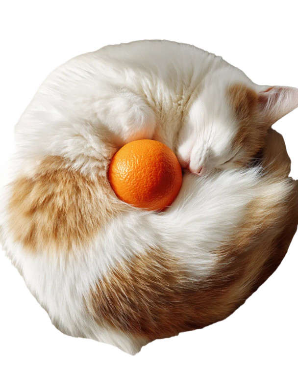 Sleeping Cat Circle Vinyl Car Decal Sticker – Waterproof & UV-Resistant 8.0"