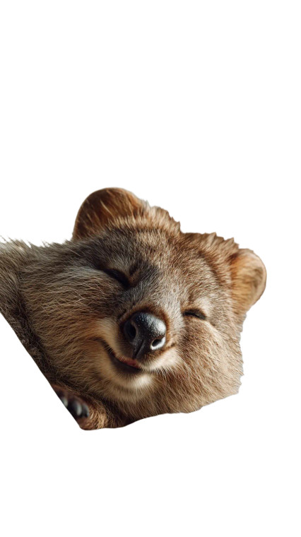Sleeping Quokka Vinyl Car Decal Sticker – Waterproof & UV-Resistant 9.706666666666667"