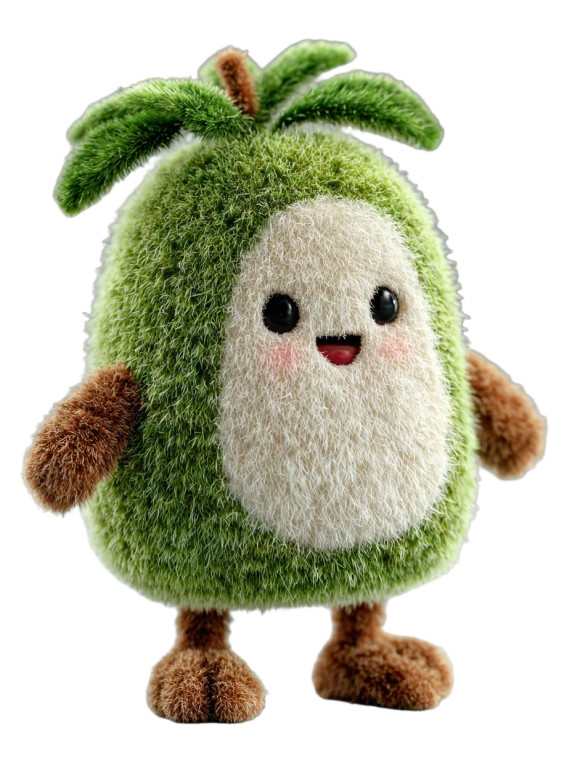 Furry Green Coconut Vinyl Car Decal Sticker – Waterproof & UV-Resistant 8.213333333333333"