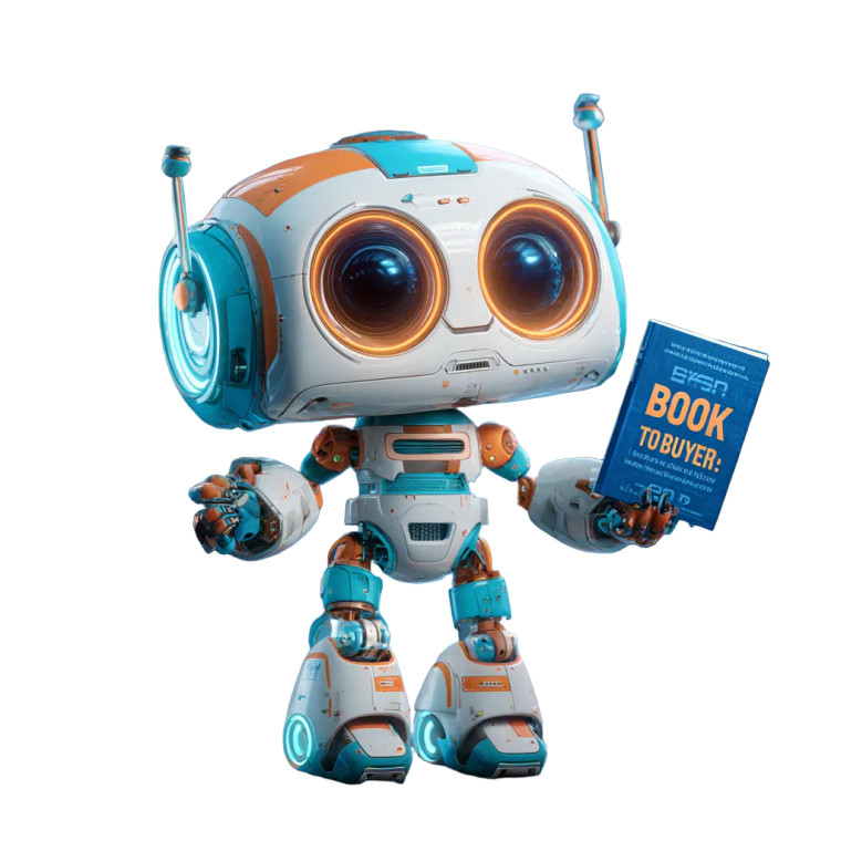 Toy Robot Holding Book Vinyl Car Decal Sticker – Waterproof & UV-Resistant 6.826666666666667"