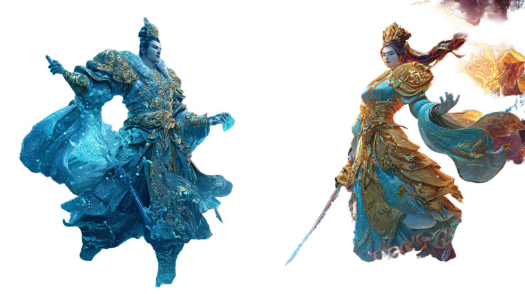 Mythical Deities Confrontation Vinyl Car Decal Sticker – Waterproof & UV-Resistant 2.72"