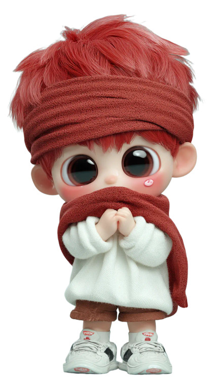 Cute Red-Haired Boy Vinyl Car Decal Sticker – Waterproof & UV-Resistant 4.8533333333333335"