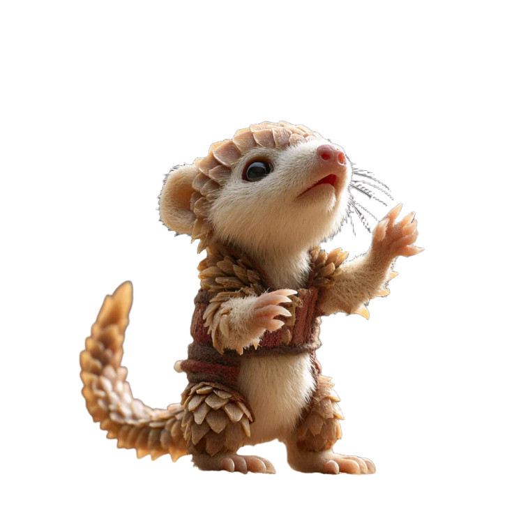 Baby Pangolin Reaching Vinyl Car Decal Sticker – Waterproof & UV-Resistant 3.4133333333333336"