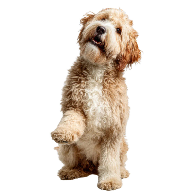 Happy Fluffy Labradoodle Vinyl Car Decal Sticker – Waterproof & UV-Resistant 6.826666666666667"