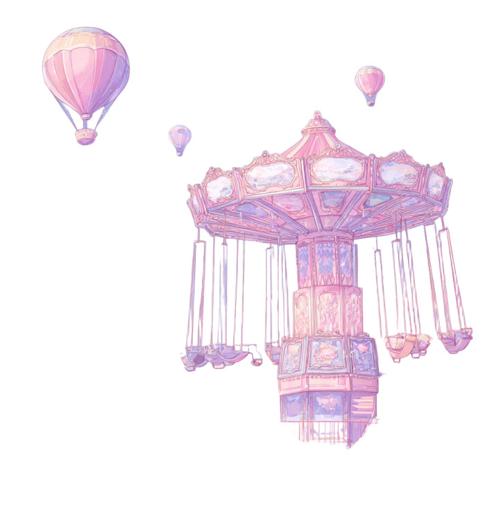 Flying Carousel Vinyl Car Decal Sticker – Waterproof & UV-Resistant 3.6266666666666665"