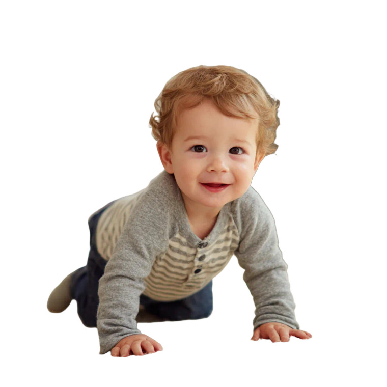 Joyful Crawling Baby Vinyl Car Decal Sticker – Waterproof & UV-Resistant 3.4133333333333336"