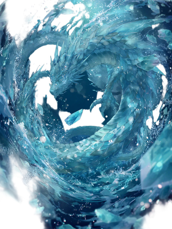 Icy Dragon Coiling Vinyl Car Decal Sticker – Waterproof & UV-Resistant 4.1066666666666665"