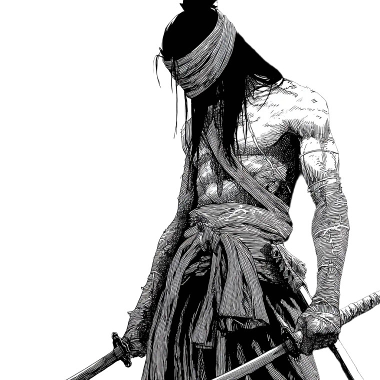 Cursed Blind Swordsman Vinyl Car Decal Sticker – Waterproof & UV-Resistant 3.4133333333333336"
