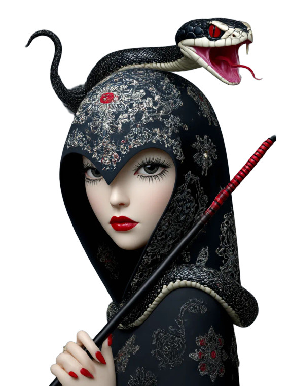 Mysterious Porcelain Figure Vinyl Car Decal Sticker – Waterproof & UV-Resistant 8.213333333333333"