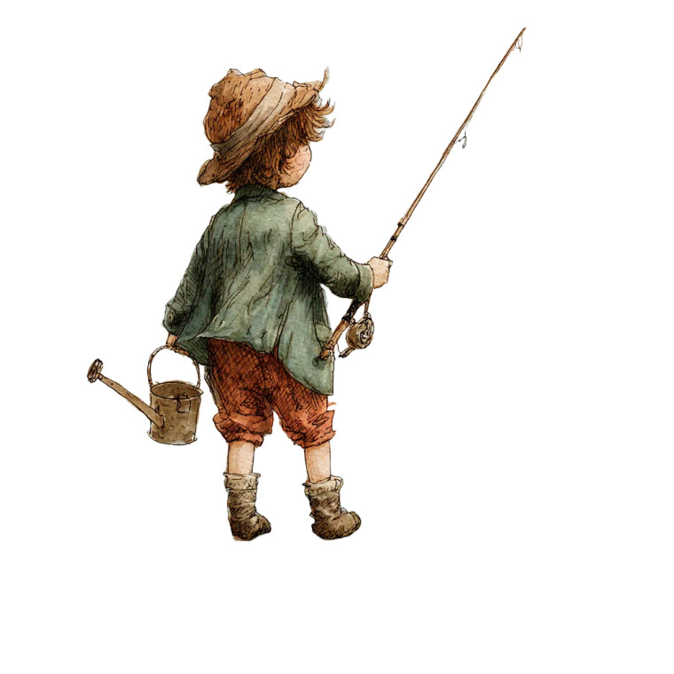 Young Fisherman Vinyl Car Decal Sticker – Waterproof & UV-Resistant 6.826666666666667"
