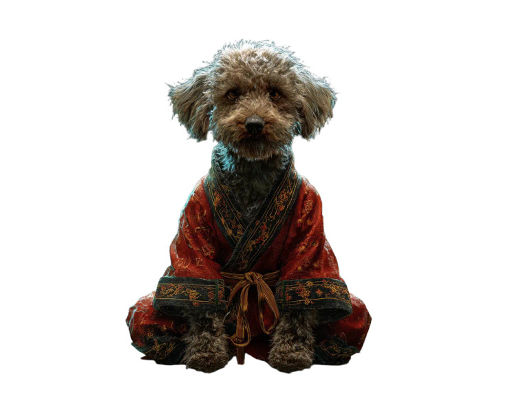 Meditative Dog Cub Vinyl Car Decal Sticker – Waterproof & UV-Resistant 6.1866666666666665"