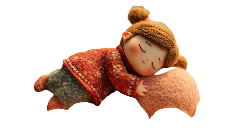 Sleeping Felt Girl Vinyl Car Decal Sticker – Waterproof & UV-Resistant 5.4