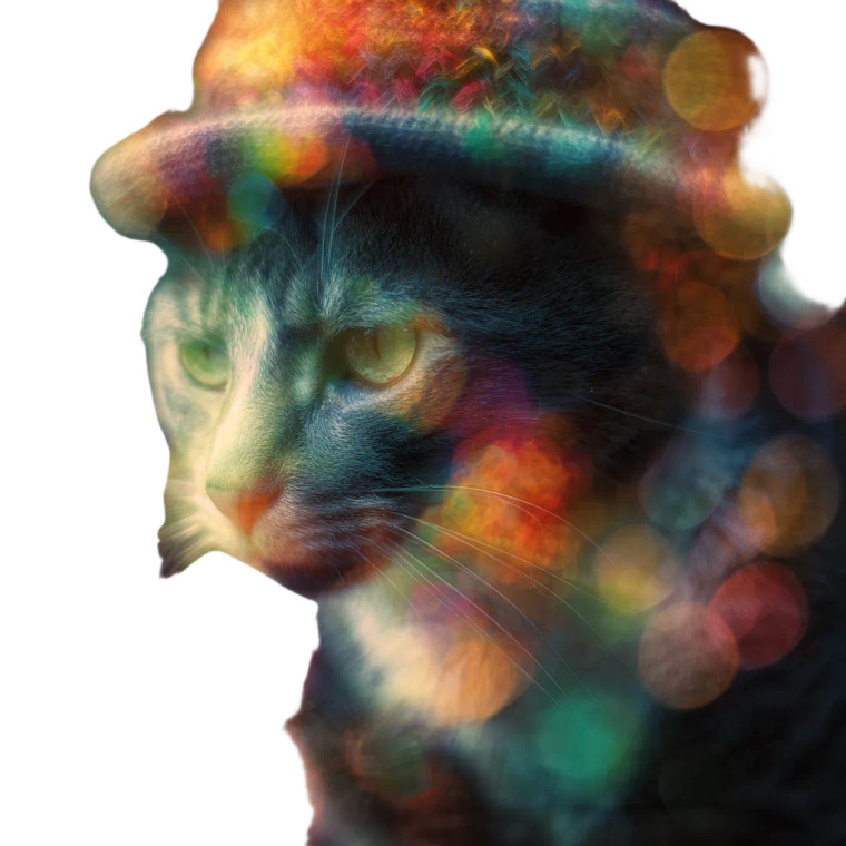 Cat In Hat V10 Vinyl Car Decal Sticker – Waterproof & UV-Resistant 3.4133333333333336"