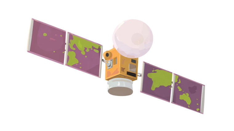 Satellite Vinyl Car Decal Sticker – Waterproof & UV-Resistant 2.72"