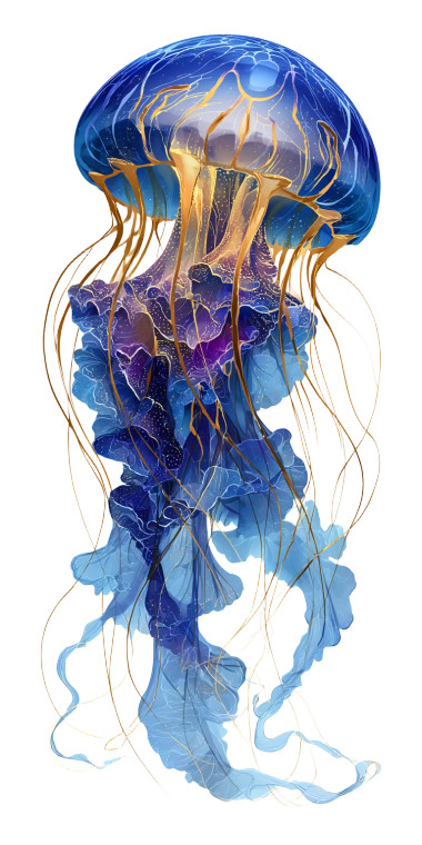 Vibrant Jellyfish Vinyl Car Decal Sticker – Waterproof & UV-Resistant 5.12"