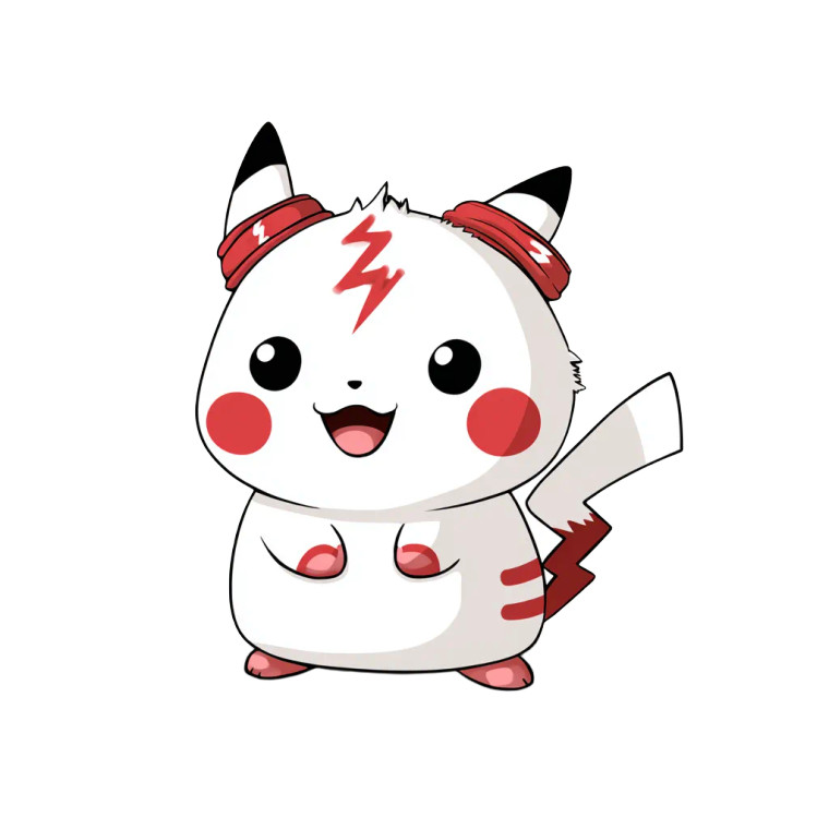 Cute Pikachu Hybrid Vinyl Car Decal Sticker – Waterproof & UV-Resistant 3.4133333333333336"