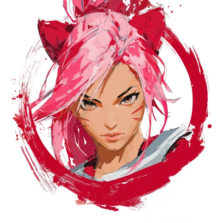 Nekomata Kunoichi Vinyl Car Decal Sticker – Waterproof & UV-Resistant 6.826666666666667"