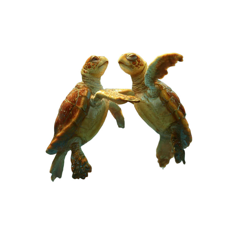 Dancing Turtles Vinyl Car Decal Sticker – Waterproof & UV-Resistant 3.4133333333333336"