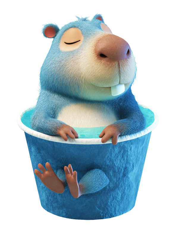 Capybara Coffee Cup Vinyl Car Decal Sticker – Waterproof & UV-Resistant 8.213333333333333"
