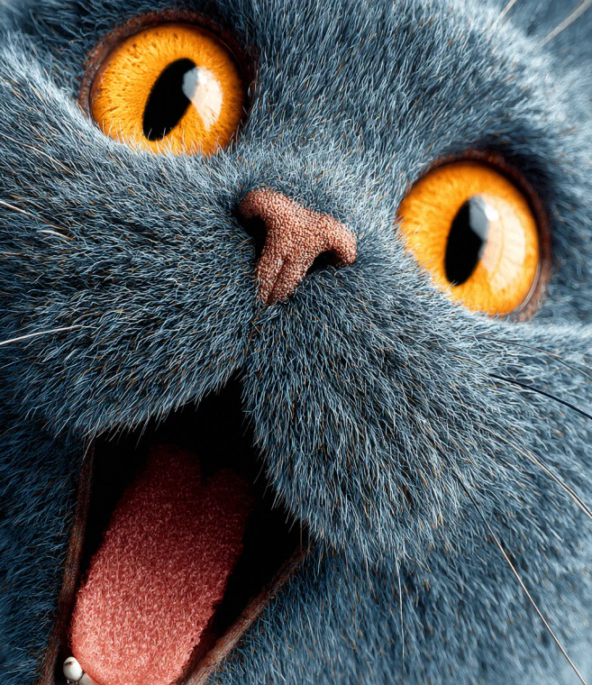 Funny Cat Close-Up Vinyl Car Decal Sticker – Waterproof & UV-Resistant 3.946666666666666