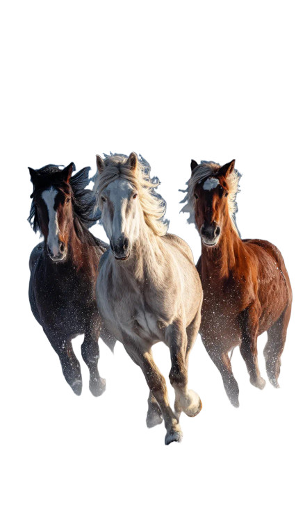 Majestic Galloping Horses Vinyl Car Decal Sticker – Waterproof & UV-Resistant 9.706666666666667"