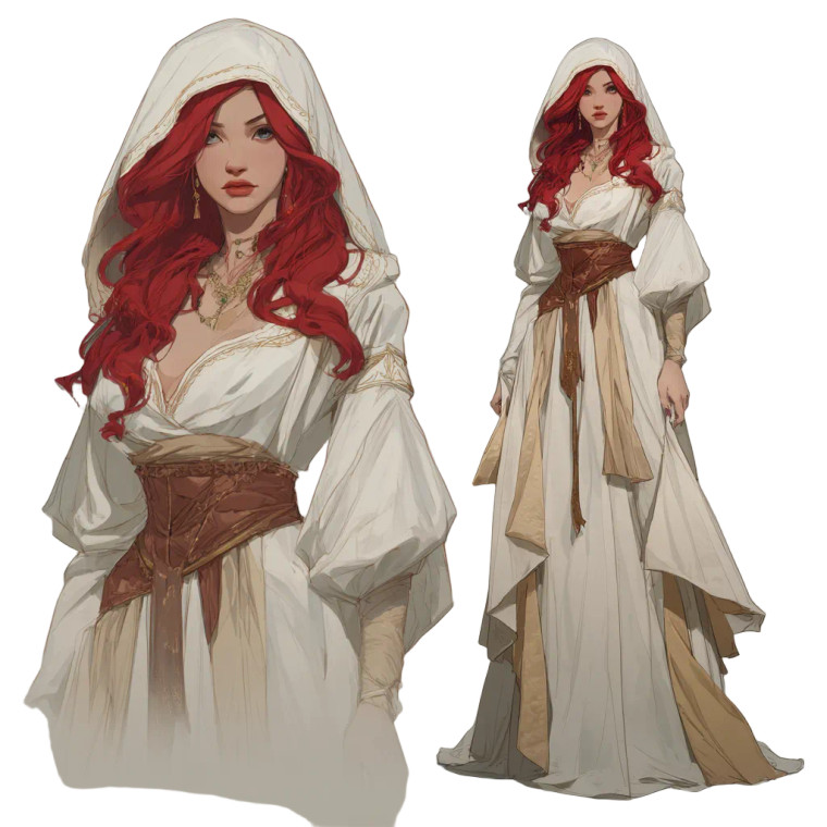 Hooded Red-Haired Character Vinyl Car Decal Sticker – Waterproof & UV-Resistant 3.4133333333333336"