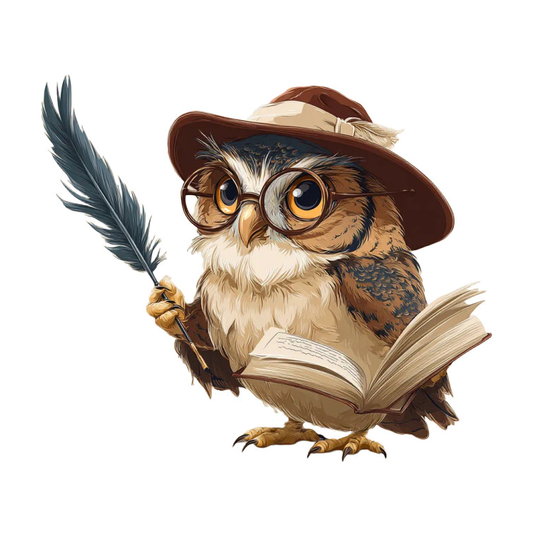 Cartoon Owl Scholar Vinyl Car Decal Sticker – Waterproof & UV-Resistant 3.4133333333333336"