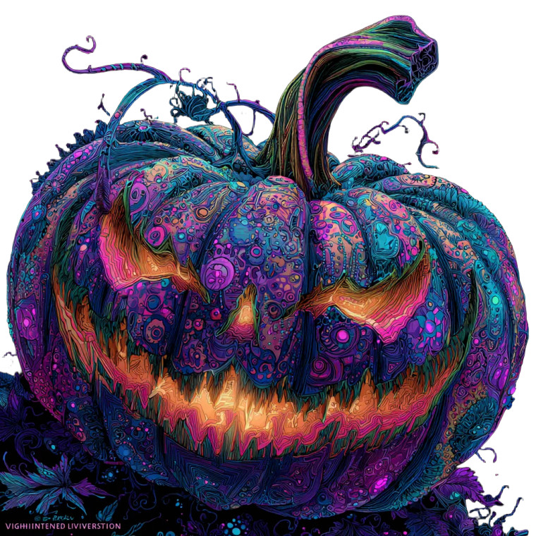 Techno Pumpkin Vinyl Car Decal Sticker – Waterproof & UV-Resistant 6.826666666666667"