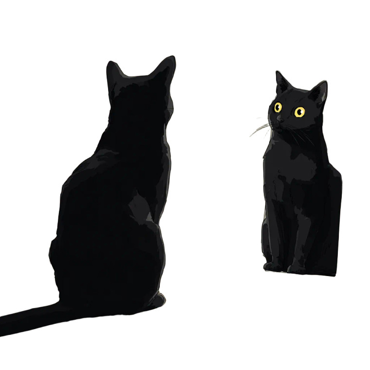 Black Bombay Cat Vinyl Car Decal Sticker – Waterproof & UV-Resistant 3.4133333333333336"